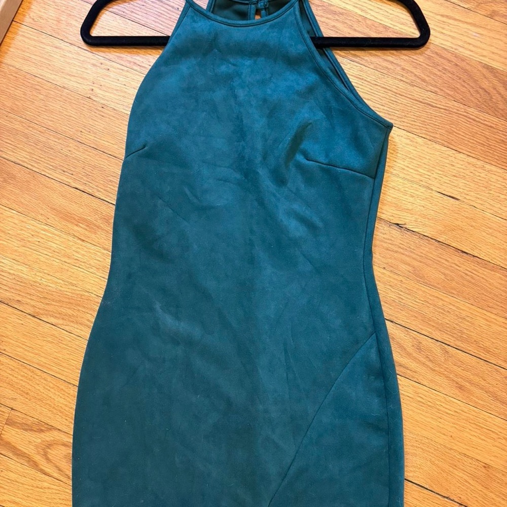 Lovely Day Teal Halter Mini Dress